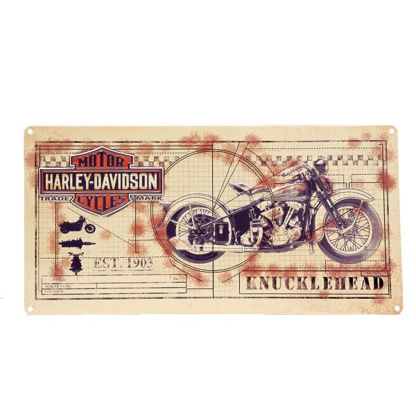 HD Knucklehead Print Tin Sign Ace Branded Products
