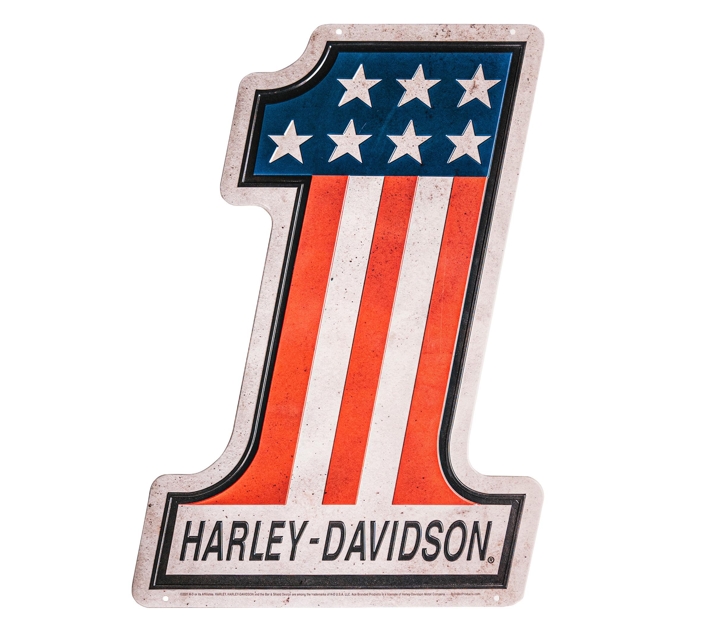 H-D #1 Tin Sign | Ace Branded Products, image size:2360x2132