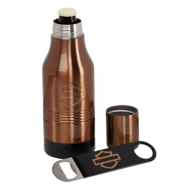 H-D Open B&S Stainless Steel Bottle Cooler & Opener Set | Ace Branded ...