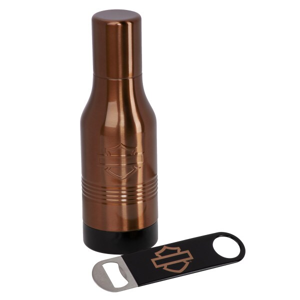 H-D Open B&S Stainless Steel Bottle Cooler & Opener Set | Ace Branded ...