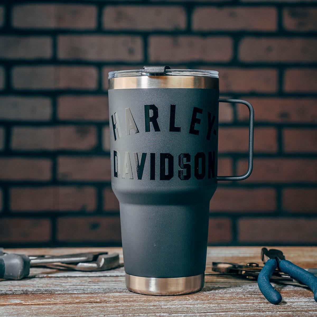 H-D Matte Black Travel Mug | Ace Branded Products