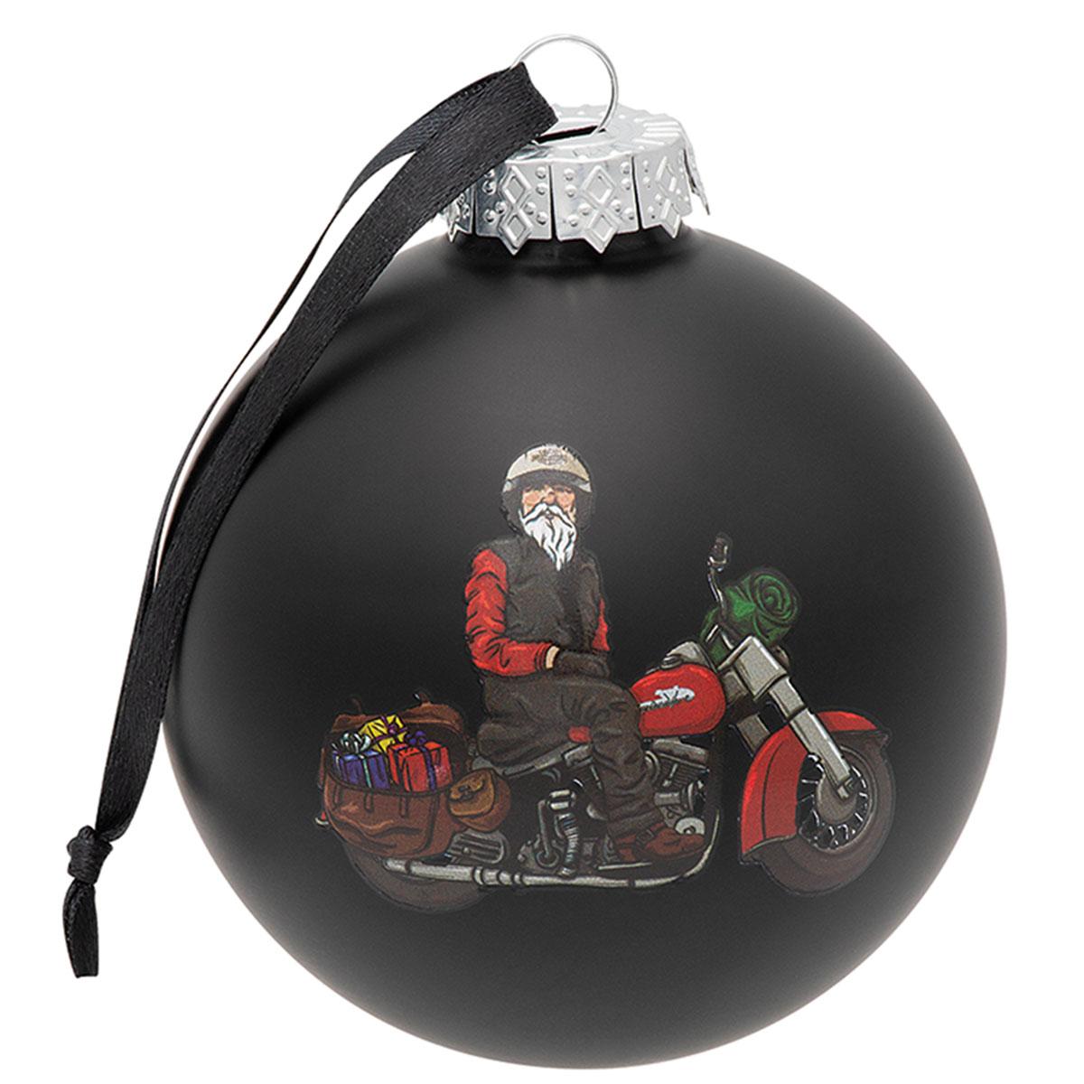 ハン christmas evel④ H-D 2024 Biker Santa Ball Ornament | Ace Branded Products