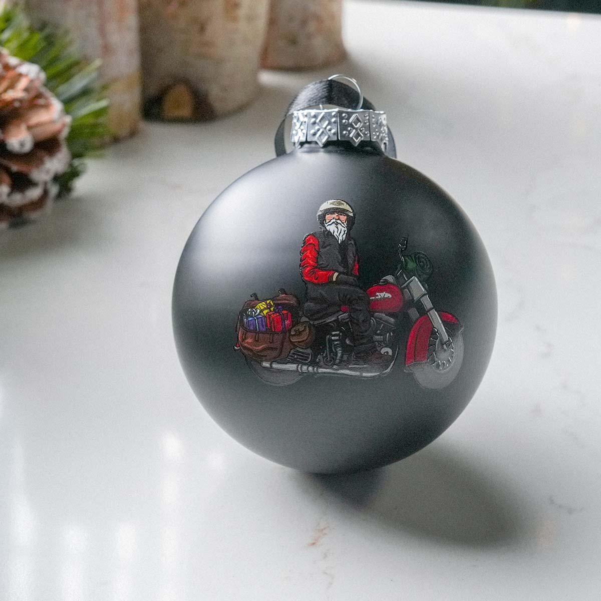H-D 2024 Biker Santa Ball Ornament | Ace Branded Products