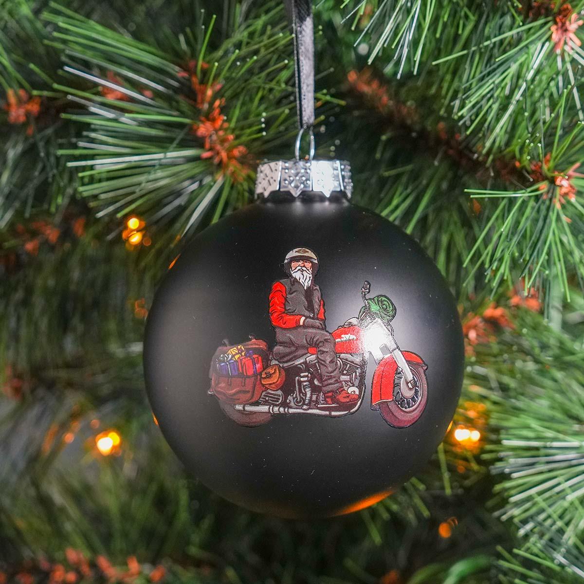 H-D 2024 Biker Santa Ball Ornament | Ace Branded Products